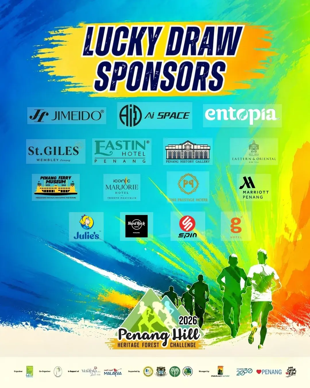Lucky draw sponsors line-up post with every sponsor's logo.