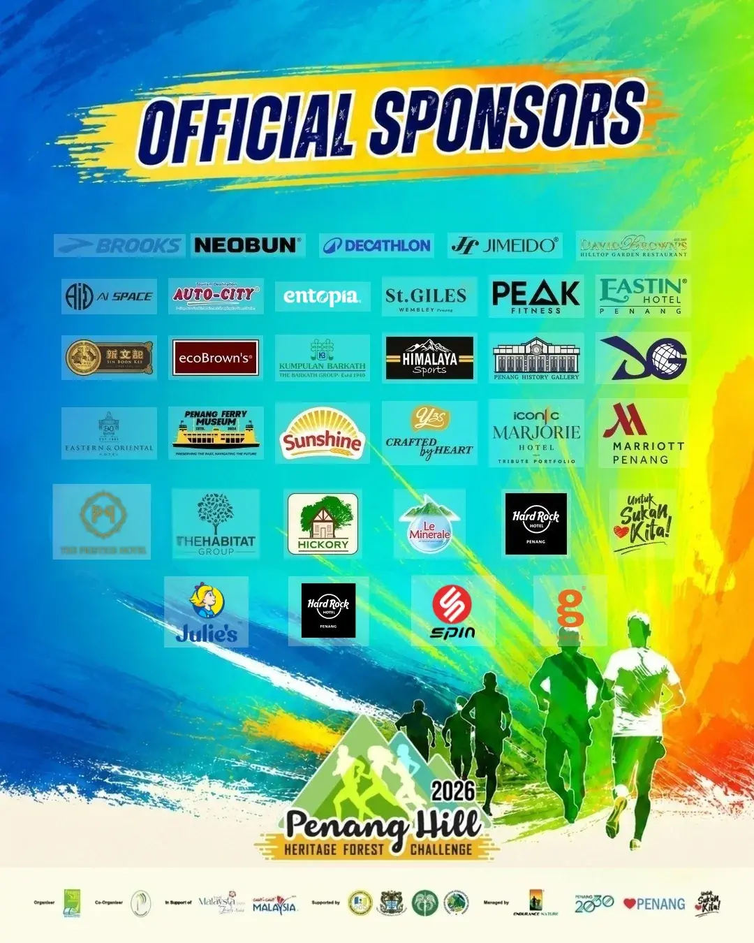 Official sponsors line-up post with every sponsor's logo.