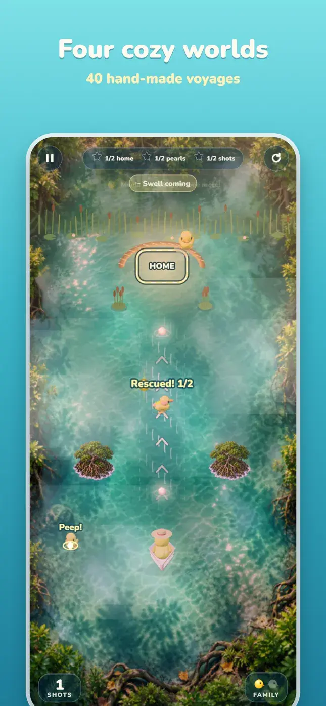 Four cozy worlds: 40 hand-made voyages
